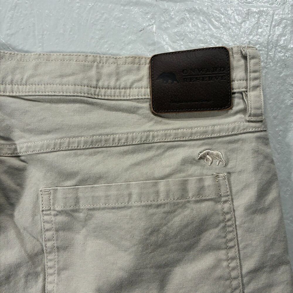 Onward Reserve 5 Pocket Khaki Tan Chino Straight Stretch Pants 36x34 (38x33) - Picture 5 of 12
